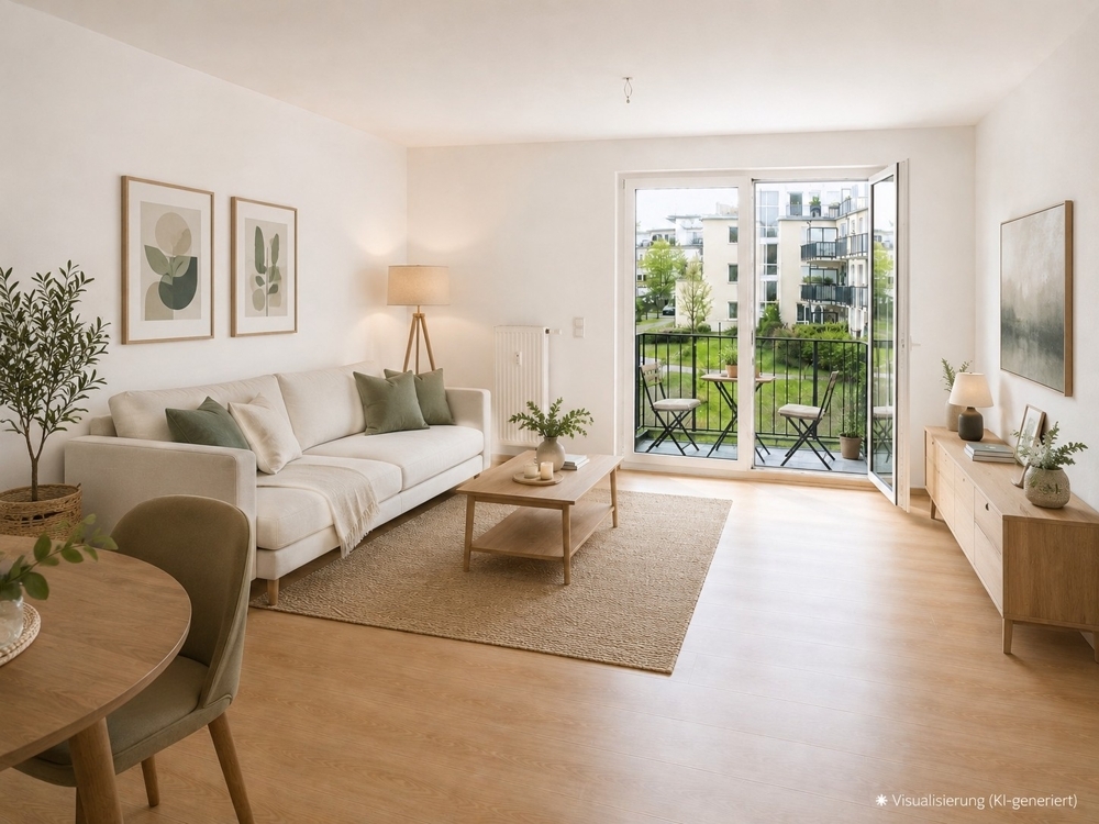 Helle 3-Zimmer-Wohnung mit Westbalkon und Einbauküche in Glienicke/Nordbahn - Foto 2