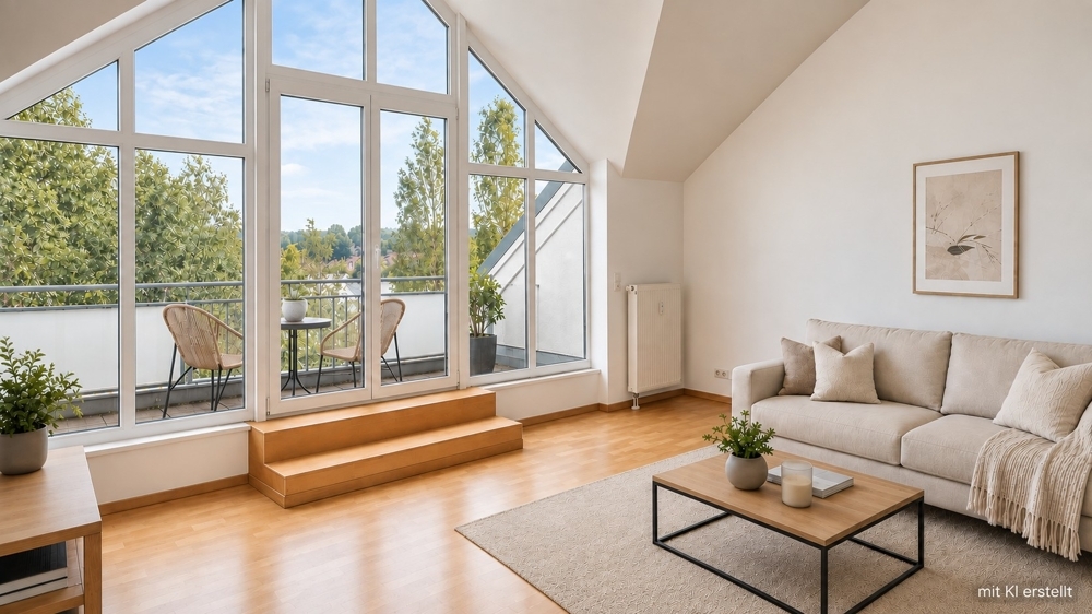 4-Zimmer-Dachgeschosswohnung in Glienicke/Nordbahn – neuer Boden, Einbauküche und Westbalkon - Foto 1