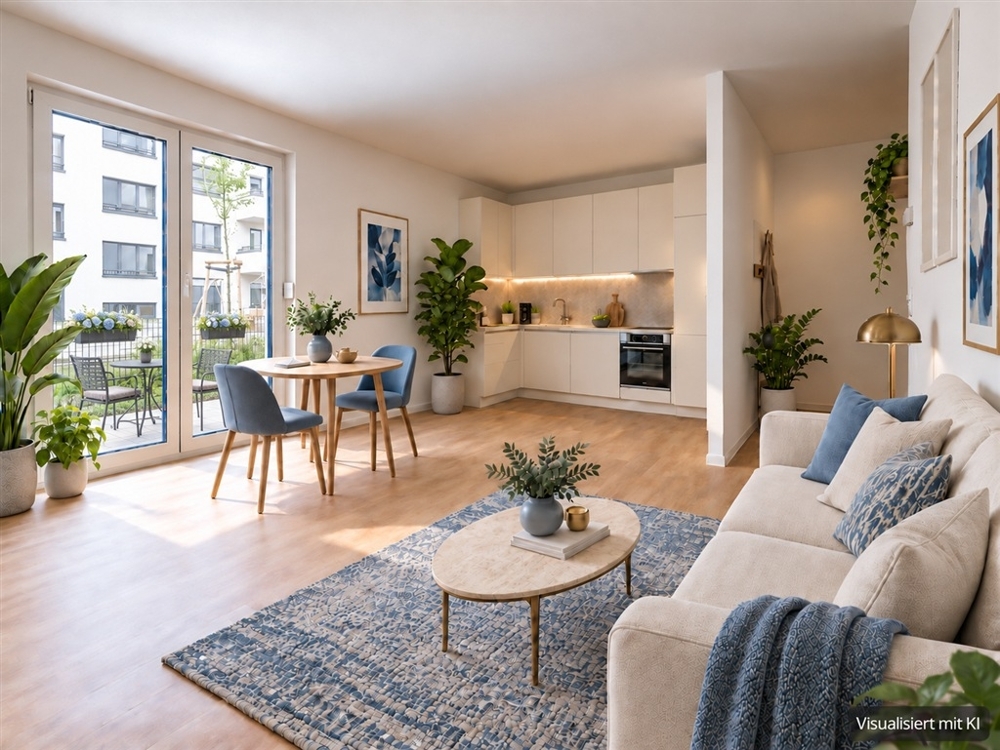 WBS 100 oder 140 erforderlich | Moderne 2-Zimmer-Wohnung mit Terrasse in Karlshorst - Photo 1