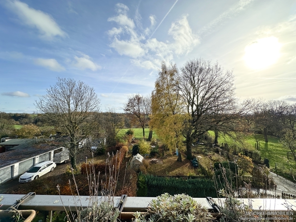 Aussicht Balkon in den Garten