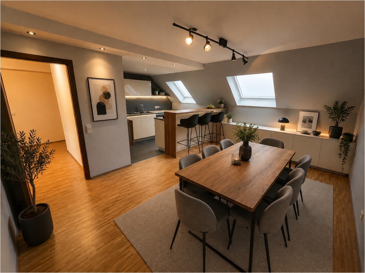 Visualisierung Küche/Esszimmer