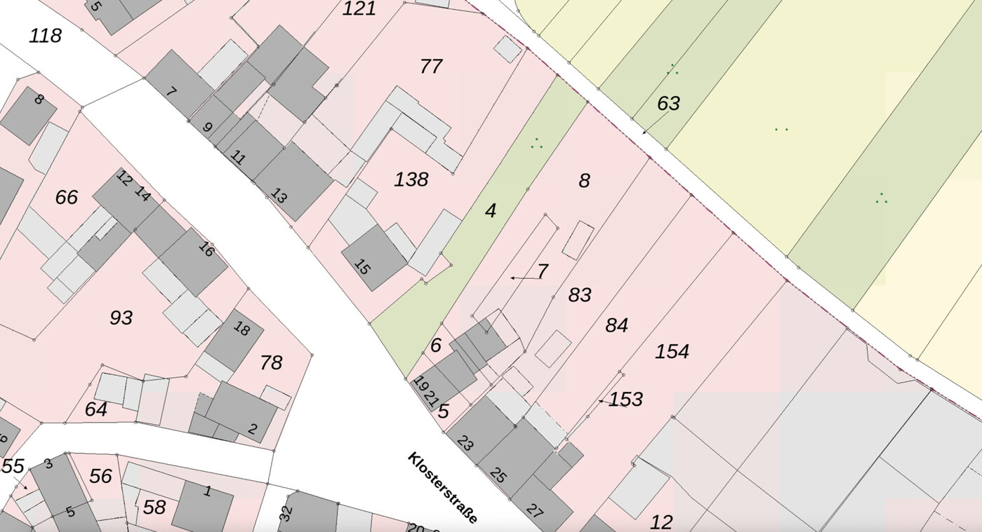 Ansicht über Flurkarte