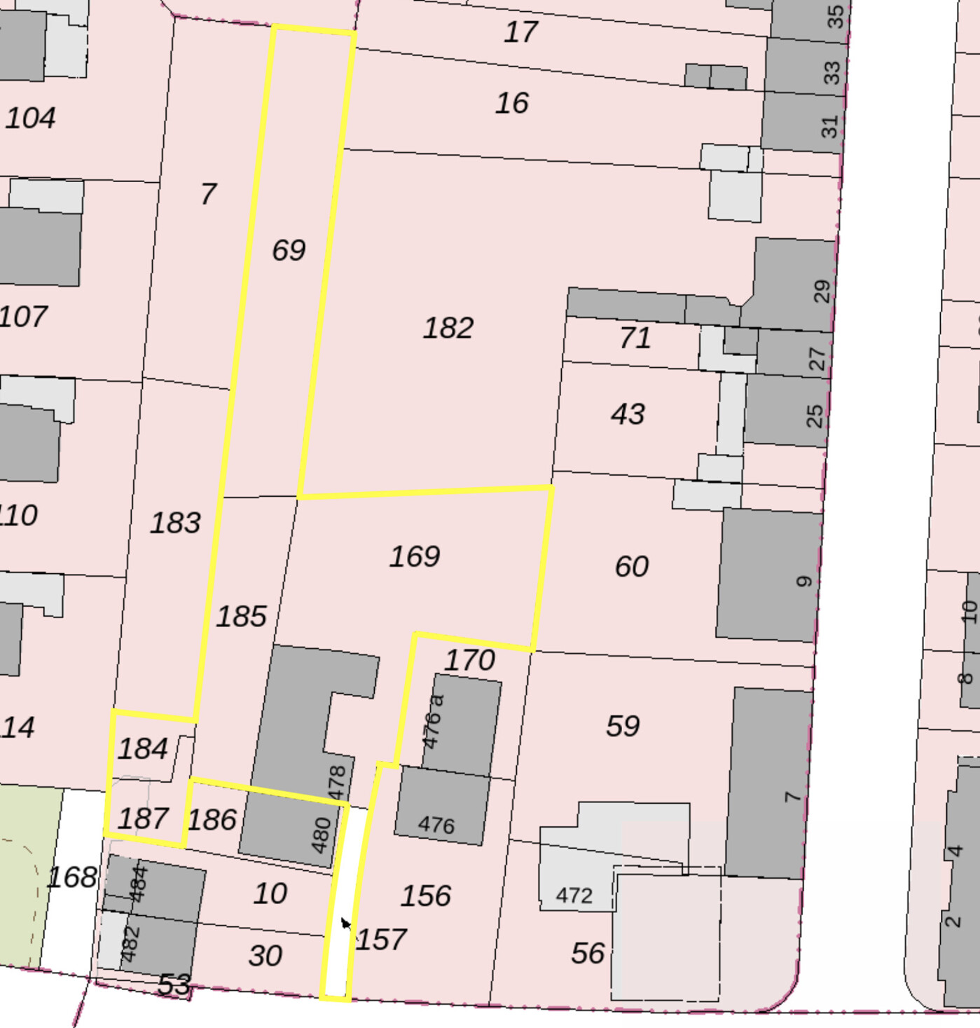 Übersicht Grundstücksflächen