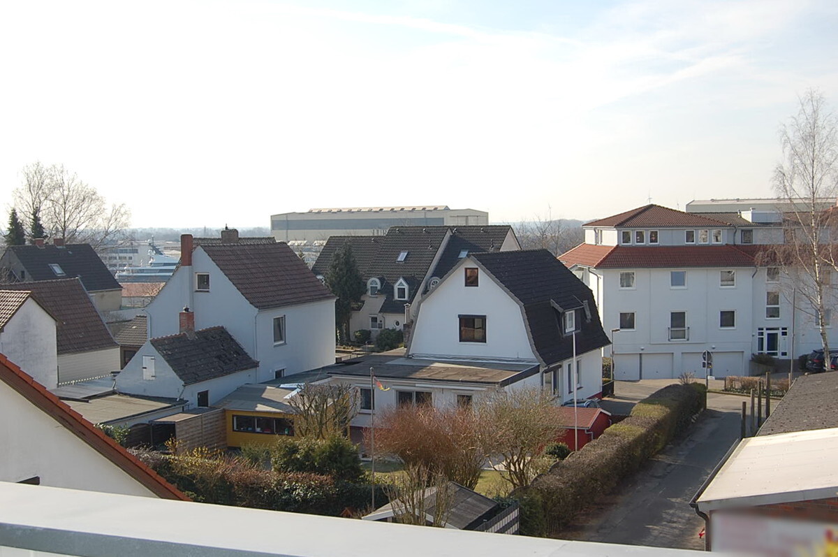 Blick Balkon zur Werft