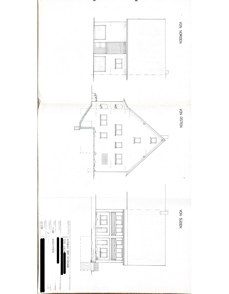 Plansatz Scheuenausbau geschwärzt