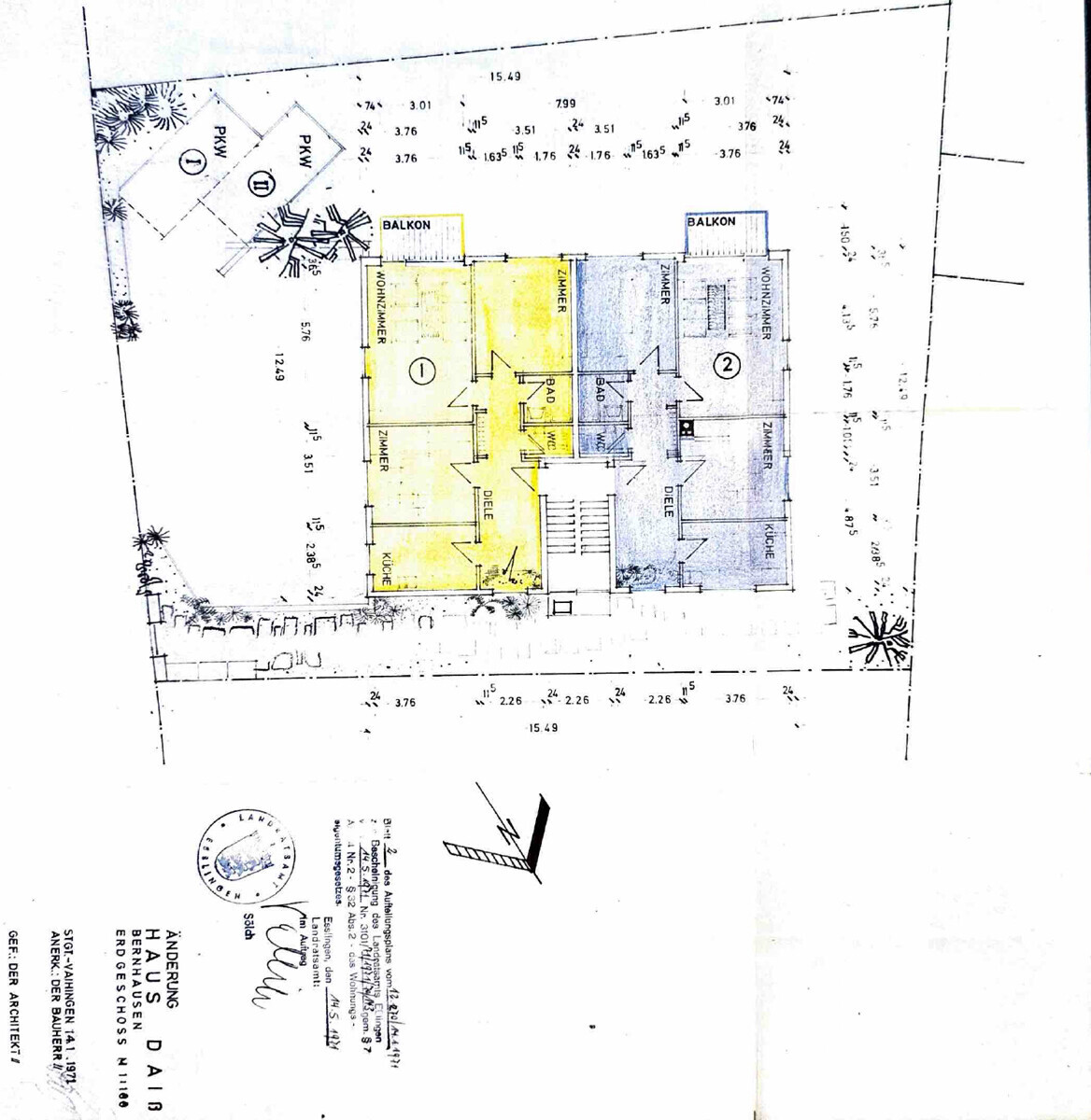 Grundriss Wohnung Nr. 1