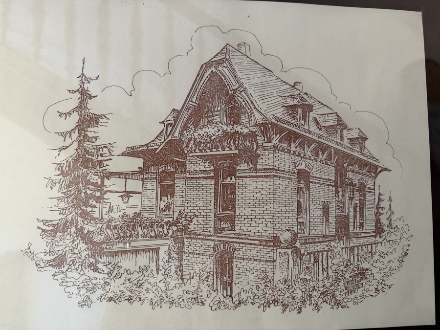 Zeichnung Villa