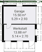 Grzndriss Garage Gartenhaus