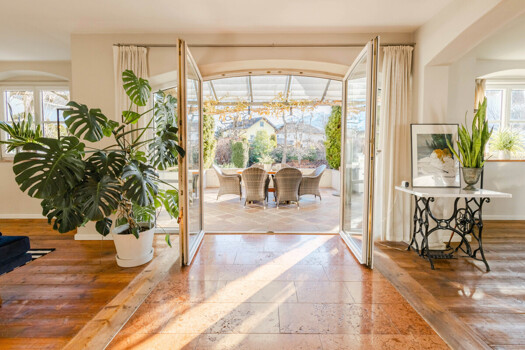 Blick auf die Terrasse