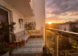 Loggia mit Abenstimmung