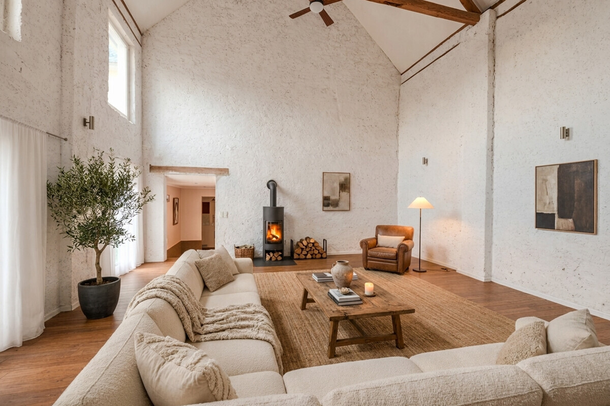 Wohnzimmer KI-Bearbeitet