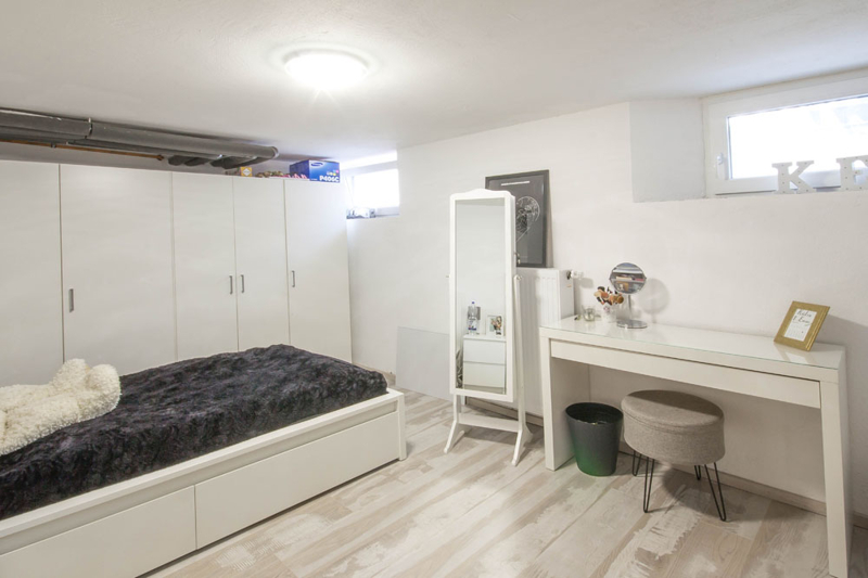 ausgebautes Gästezimmer im Untergeschoss
