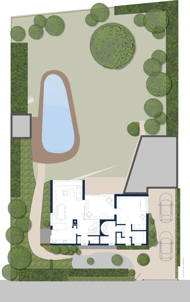 Erdgeschoss mit Garten