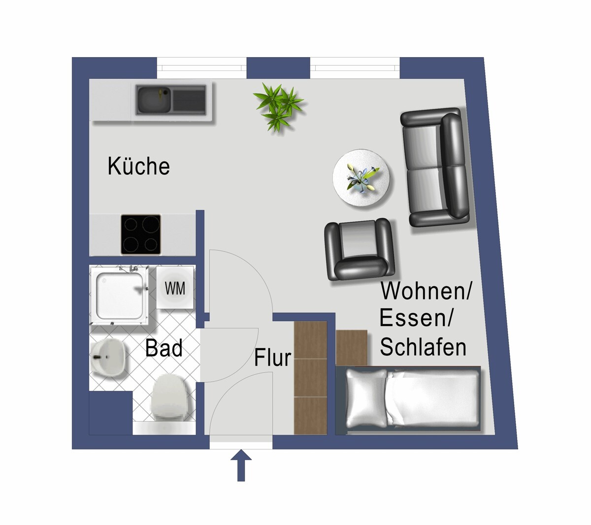 Grundriss - nicht maßstabsgetreu