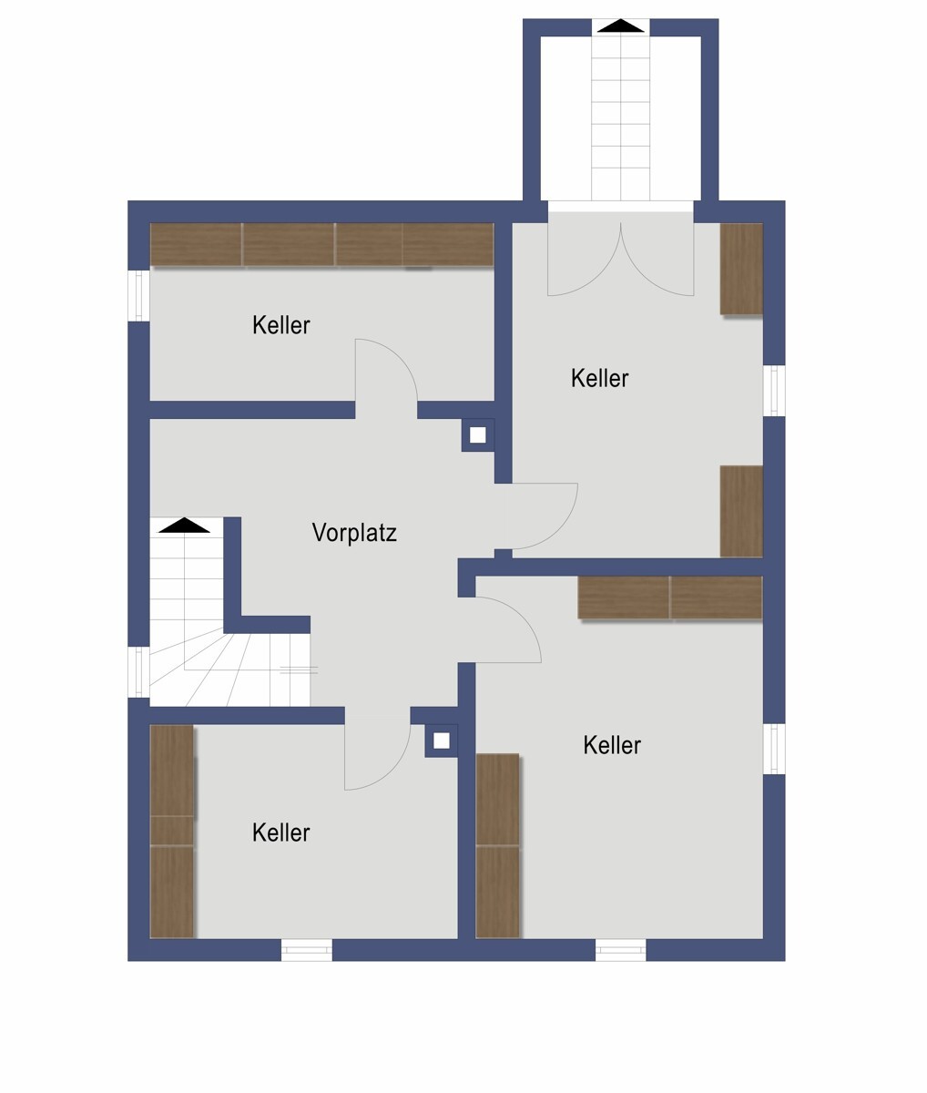 Grundriss Kellergeschoss (nicht maßstabsgetreu)