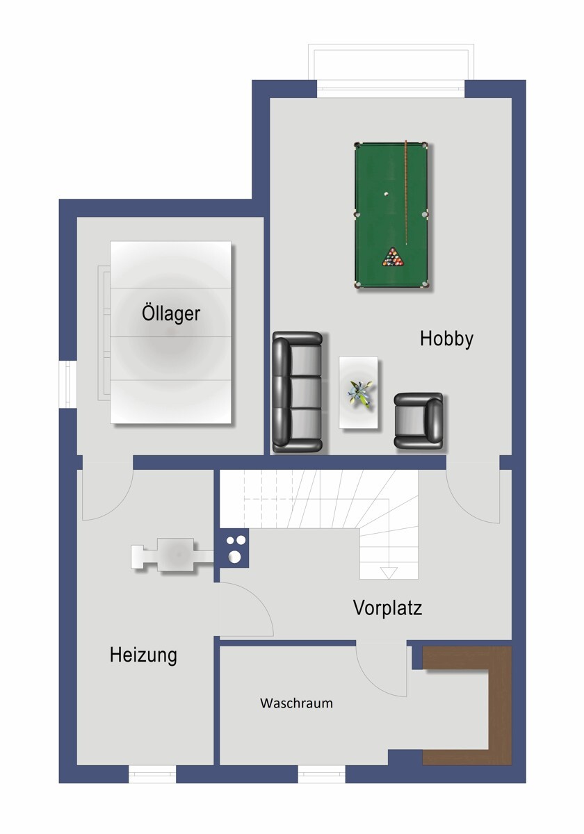 Grundriss KG (nicht maßstabsgetreu)