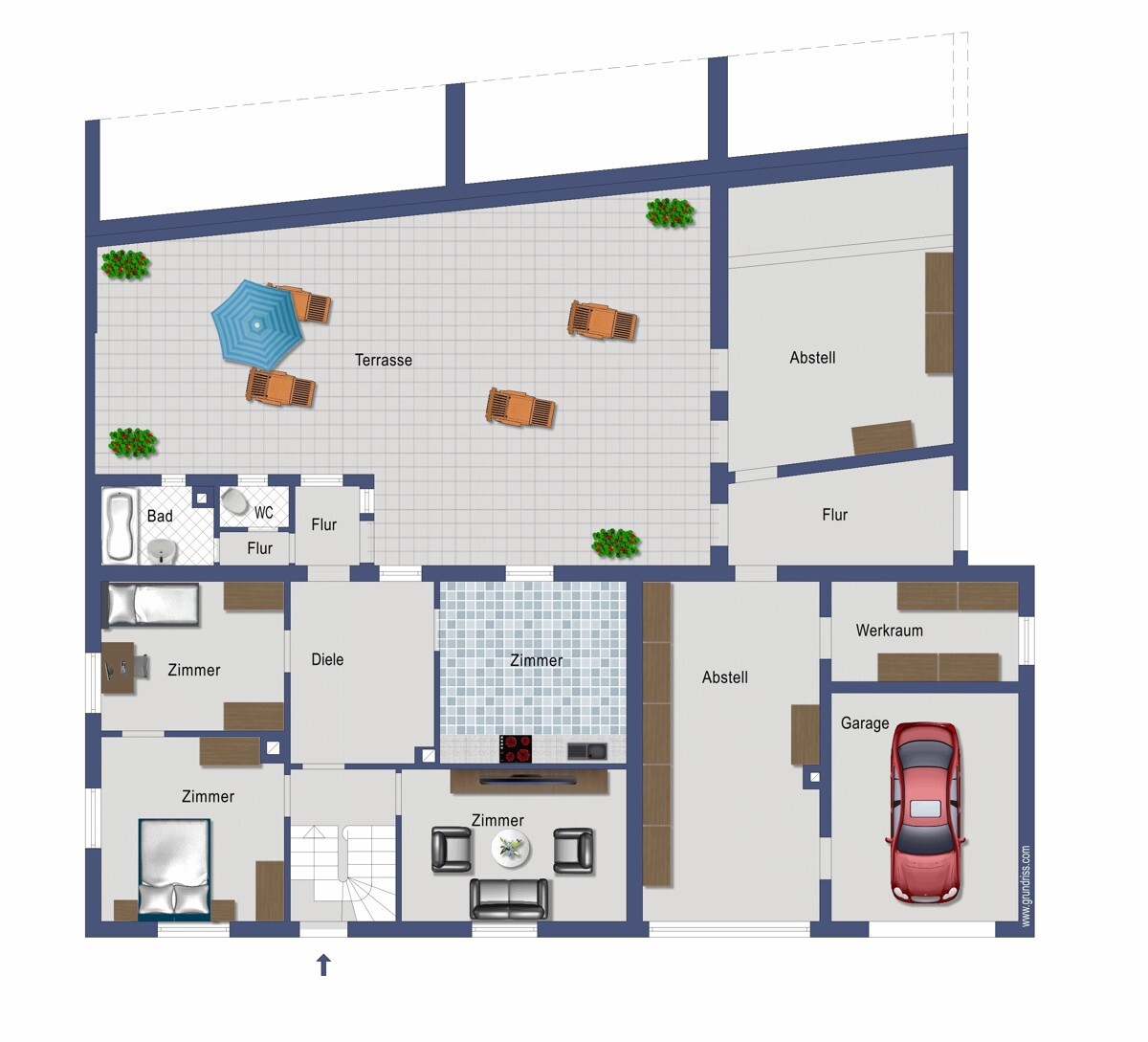 Grundriss EG (nicht maßstabsgetreu)