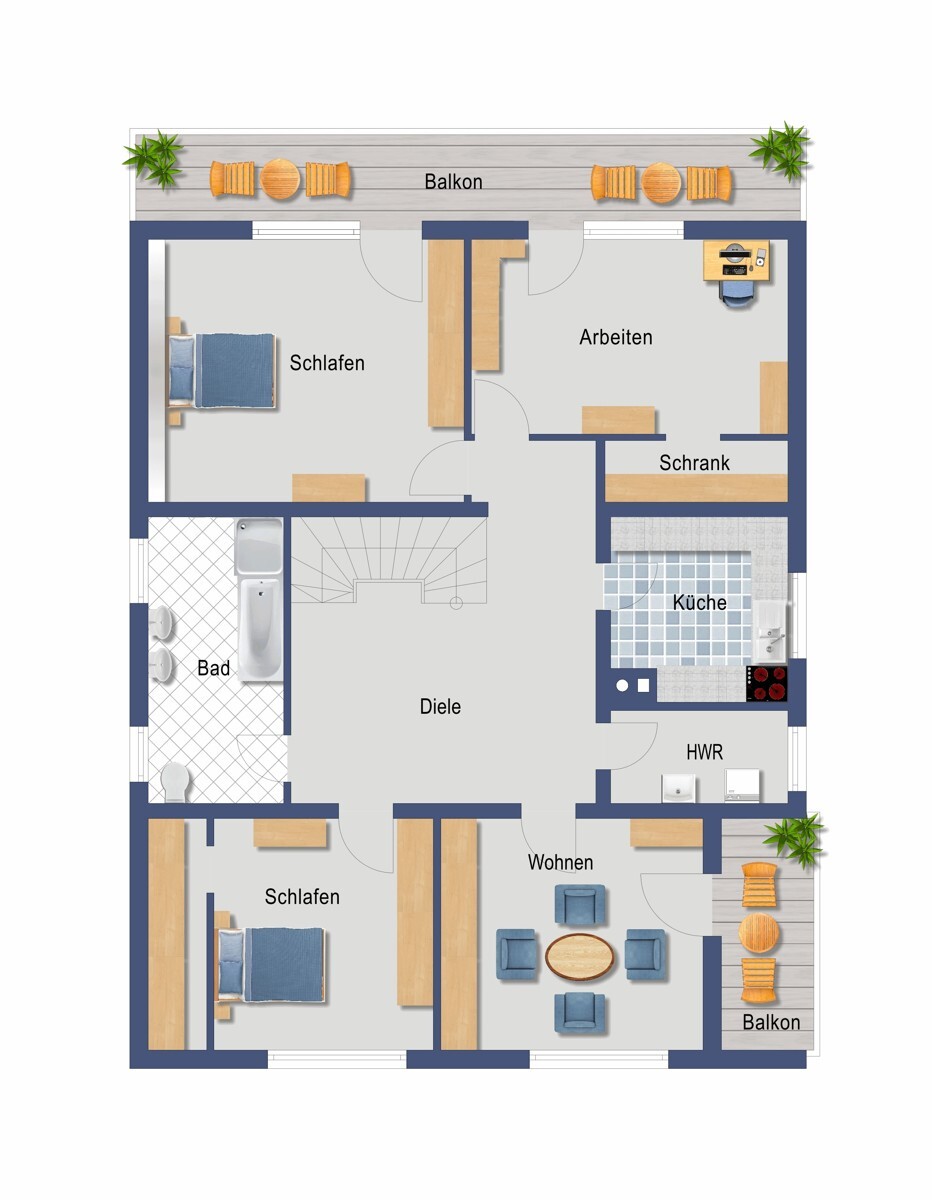 Grundriss (nicht maßstabsgetreu)