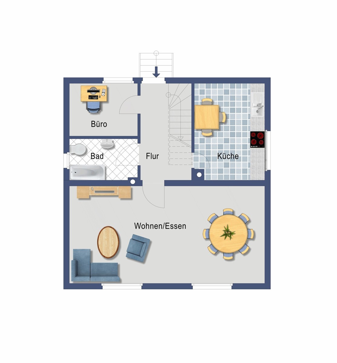 Grundriss Erdgeschoss (Nicht maßstabsgetreu)