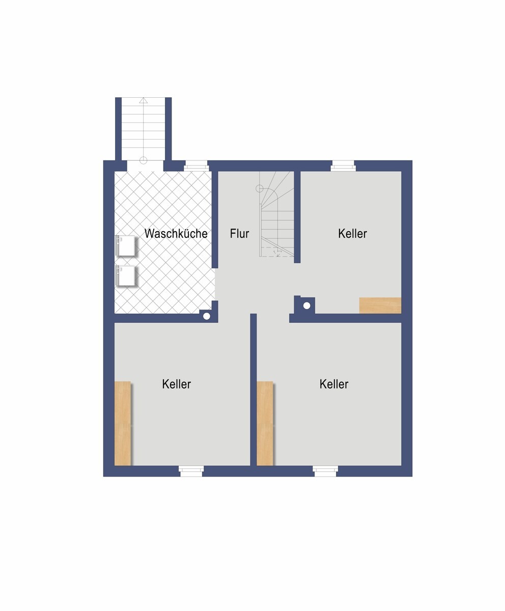 Grundriss Kellergeschoss (Nicht maßstabsgetreu)