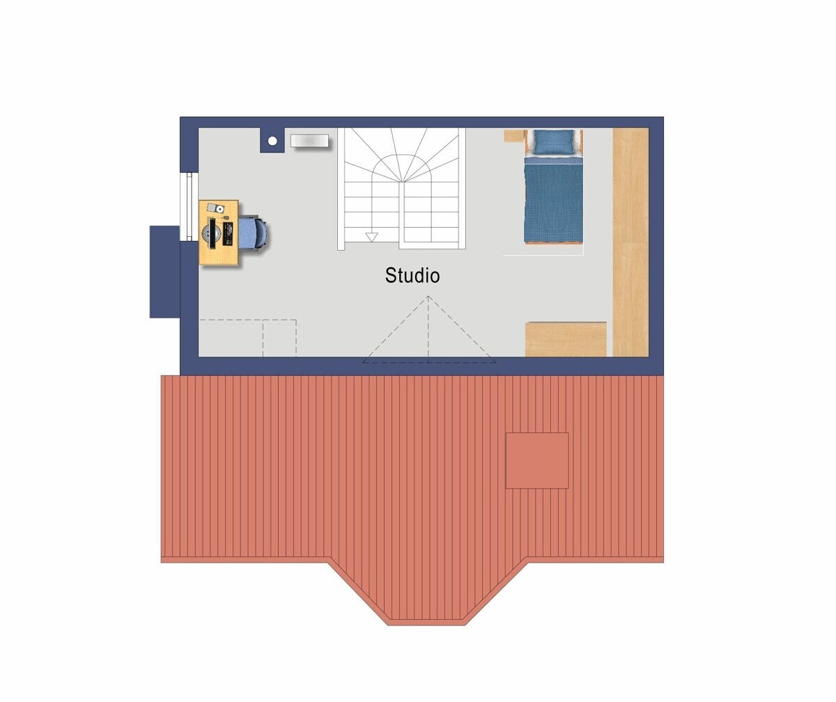 Grundriss Dachgeschoss (Nicht maßstabsgetreu)
