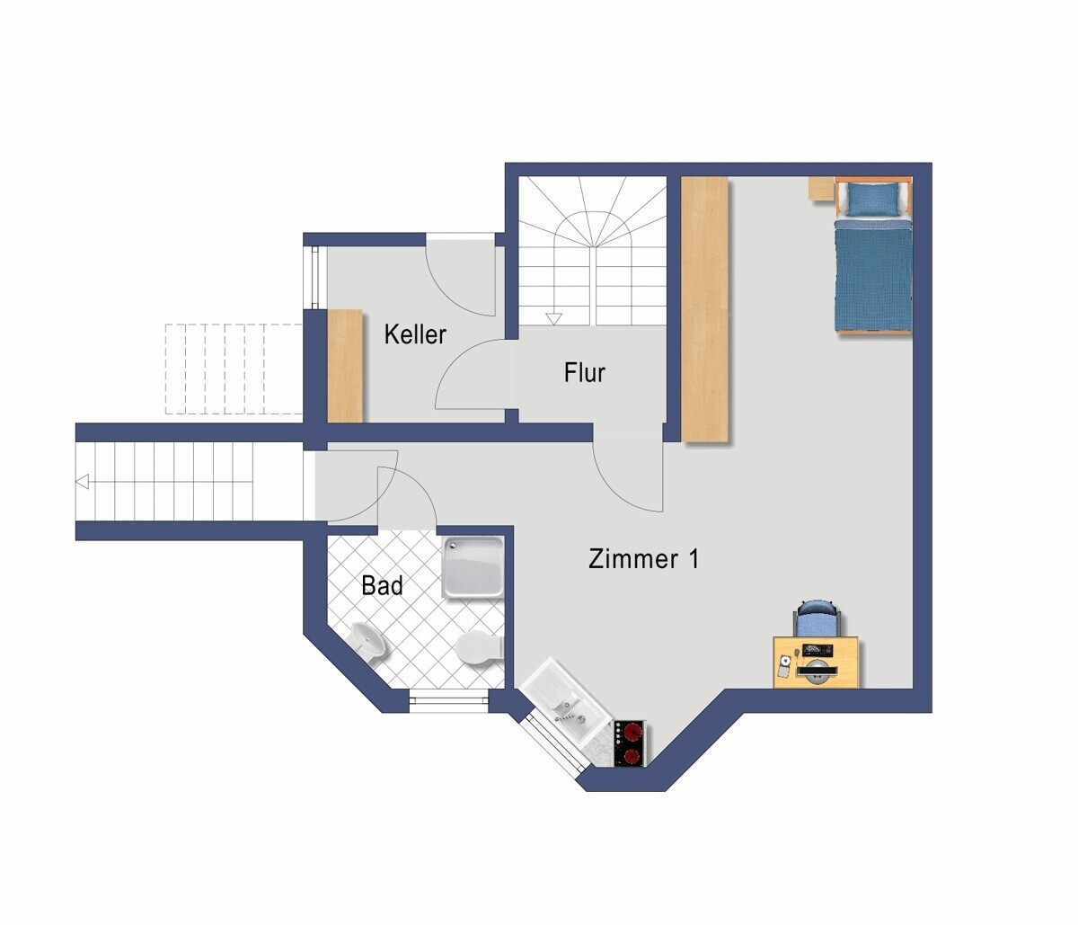Grundriss Kellergeschoss (Nicht maßstabsgetreu)