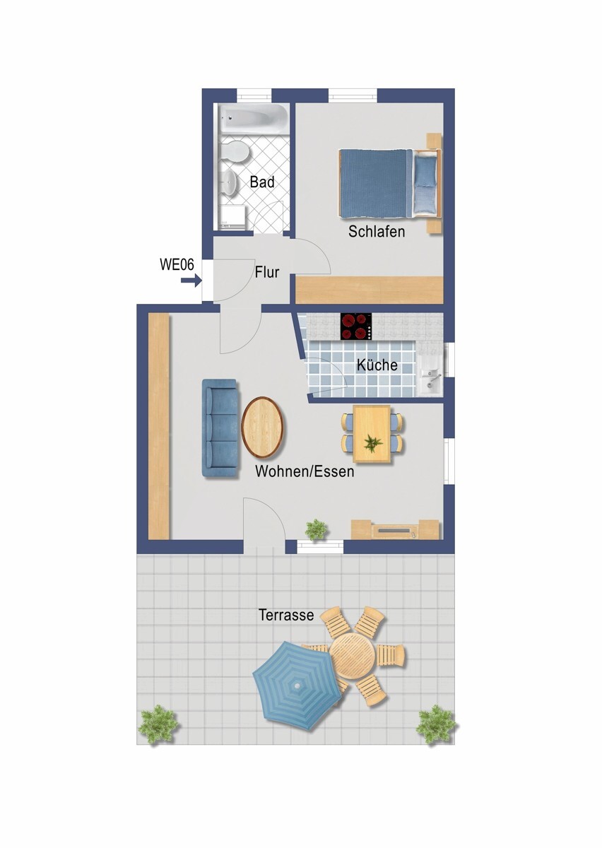 Grundriss Erdgeschoss (Nicht maßstabsgetreu)