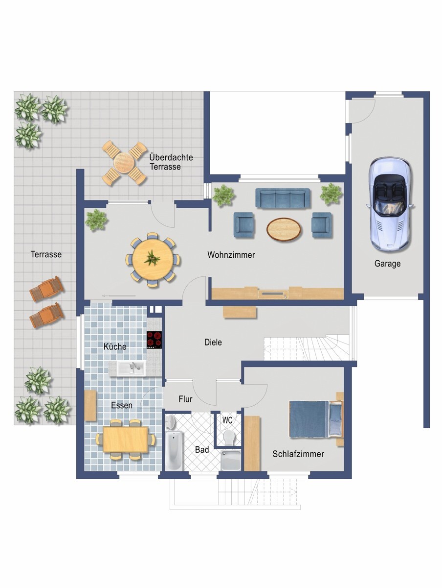 Grundriss Erdgeschoss (Nicht maßstabsgetreu)