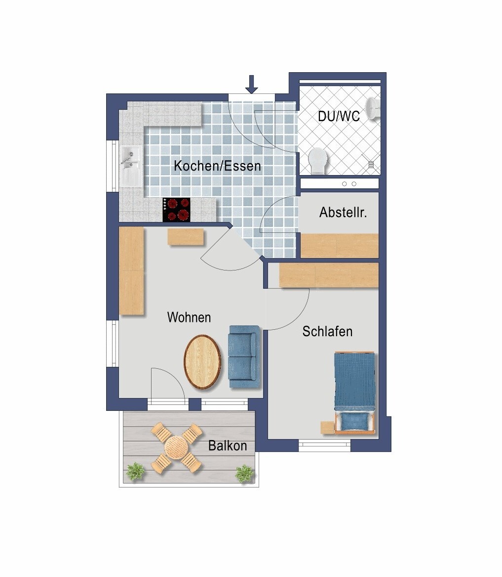 Grundriss (Nicht maßstabsgetreu)