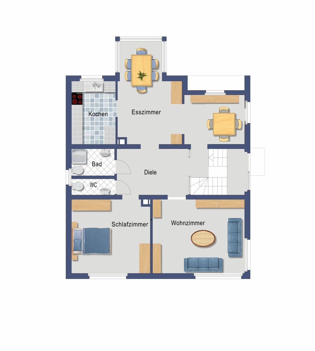 Grundriss Erdgeschoss (Nicht maßstabsgetreu)