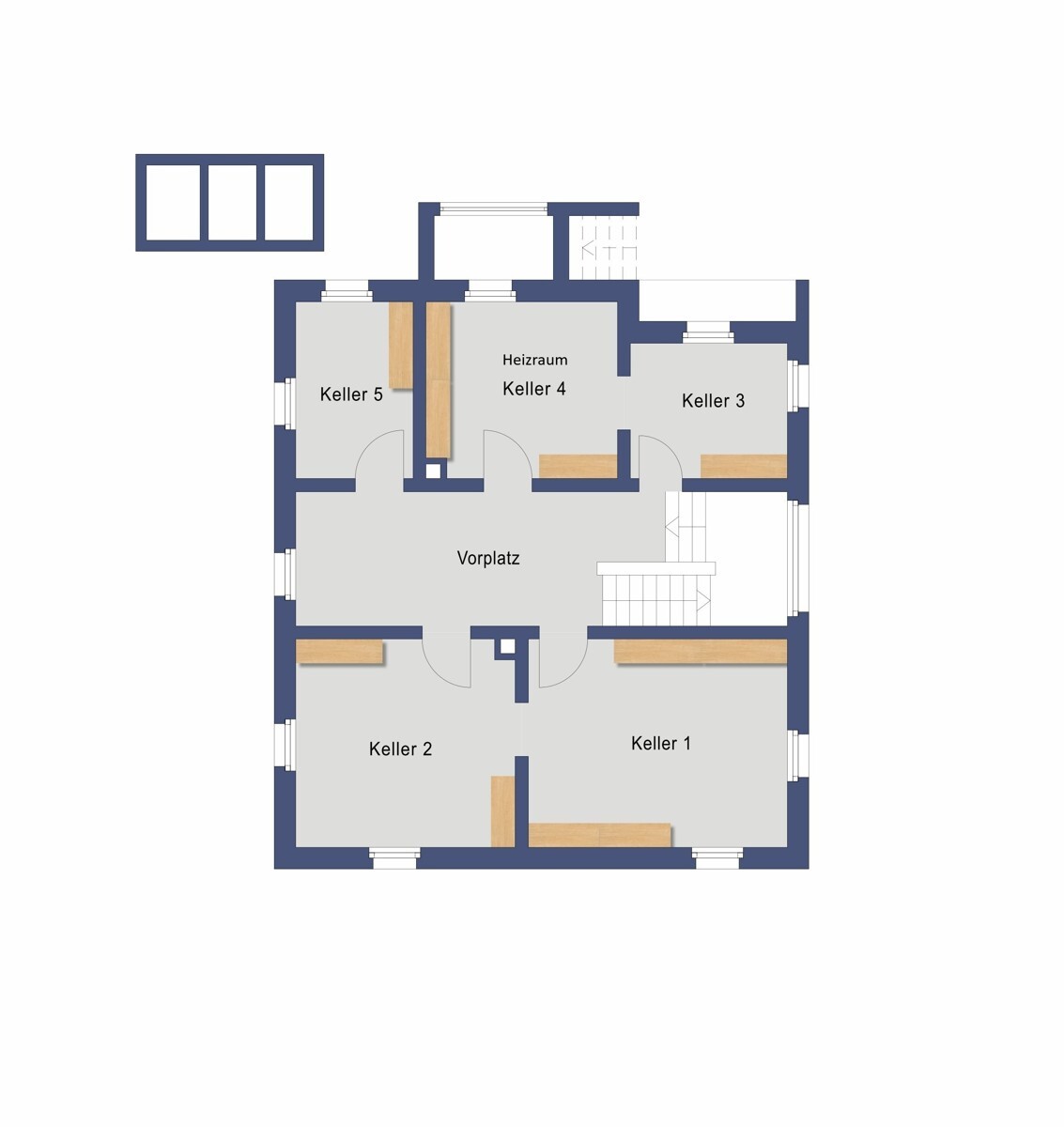 Grundriss Kellergeschoss (Nicht maßstabsgetreu)