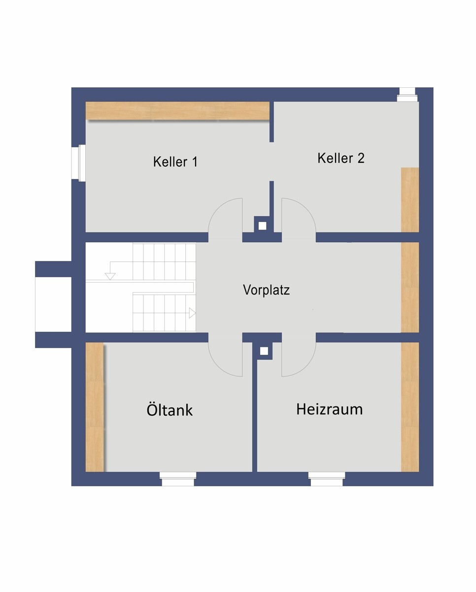 Grundriss Kellergeschoss (Nicht maßstabsgetreu)