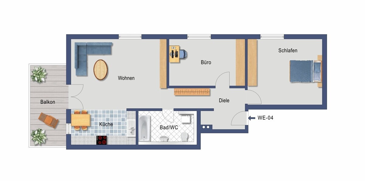 Grundriss (Nicht maßstabsgetreu)