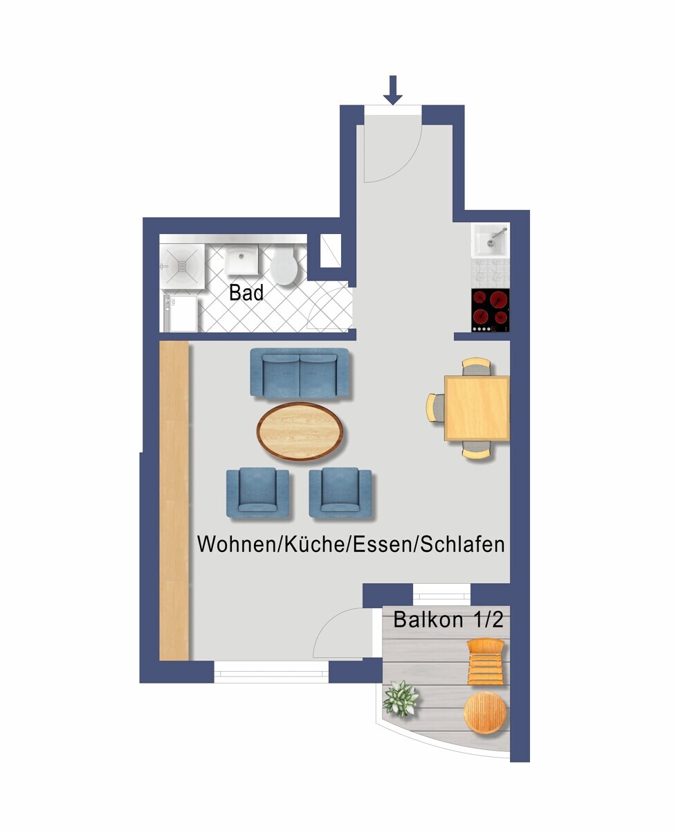 Grundriss (Nicht maßstasgetreu)