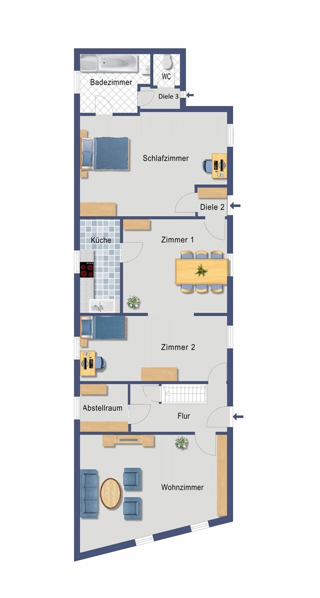 Grundriss (Nicht maßstabsgetreu)