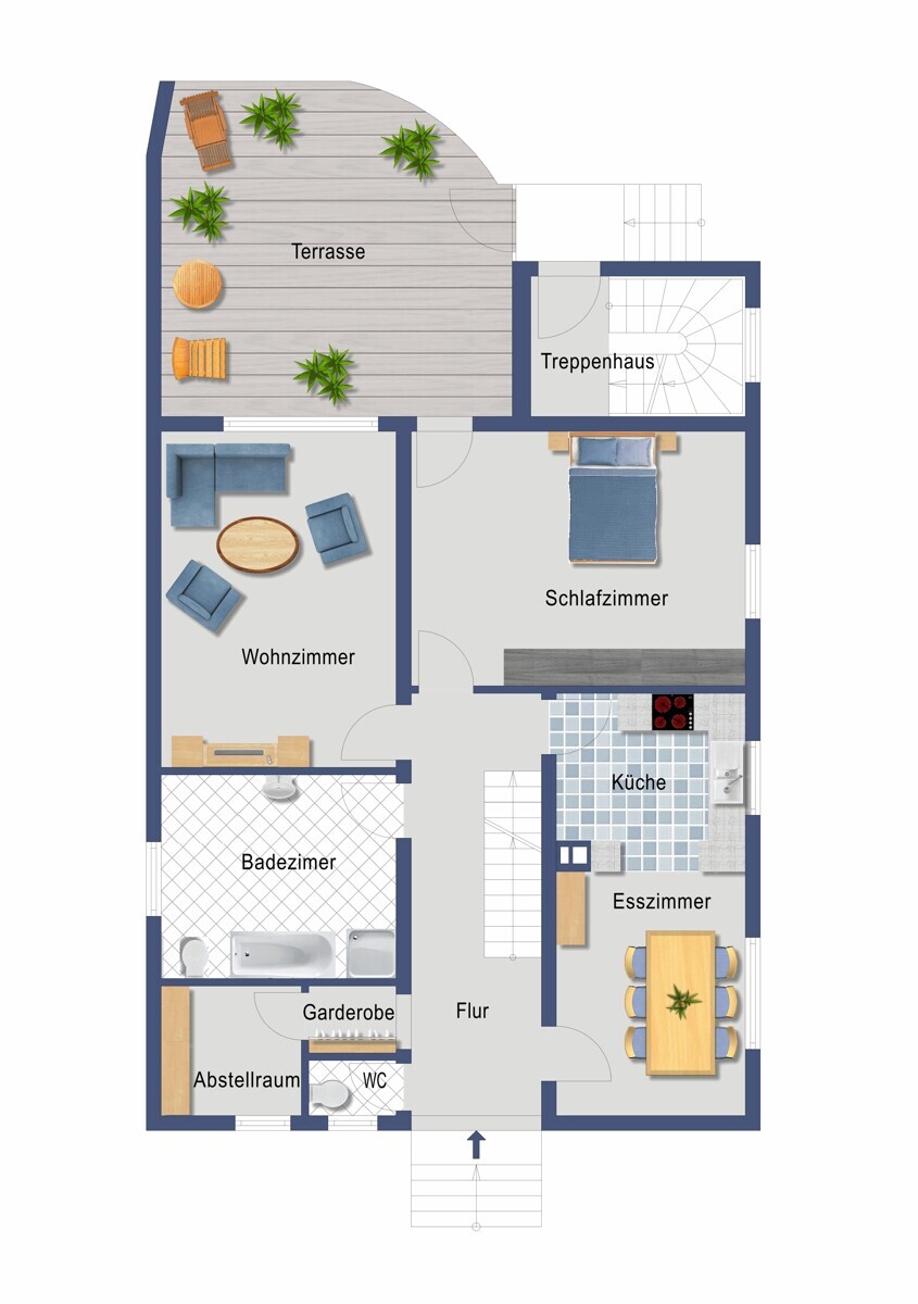 Grundriss Erdgeschoss (Nicht maßstabsgetreu)