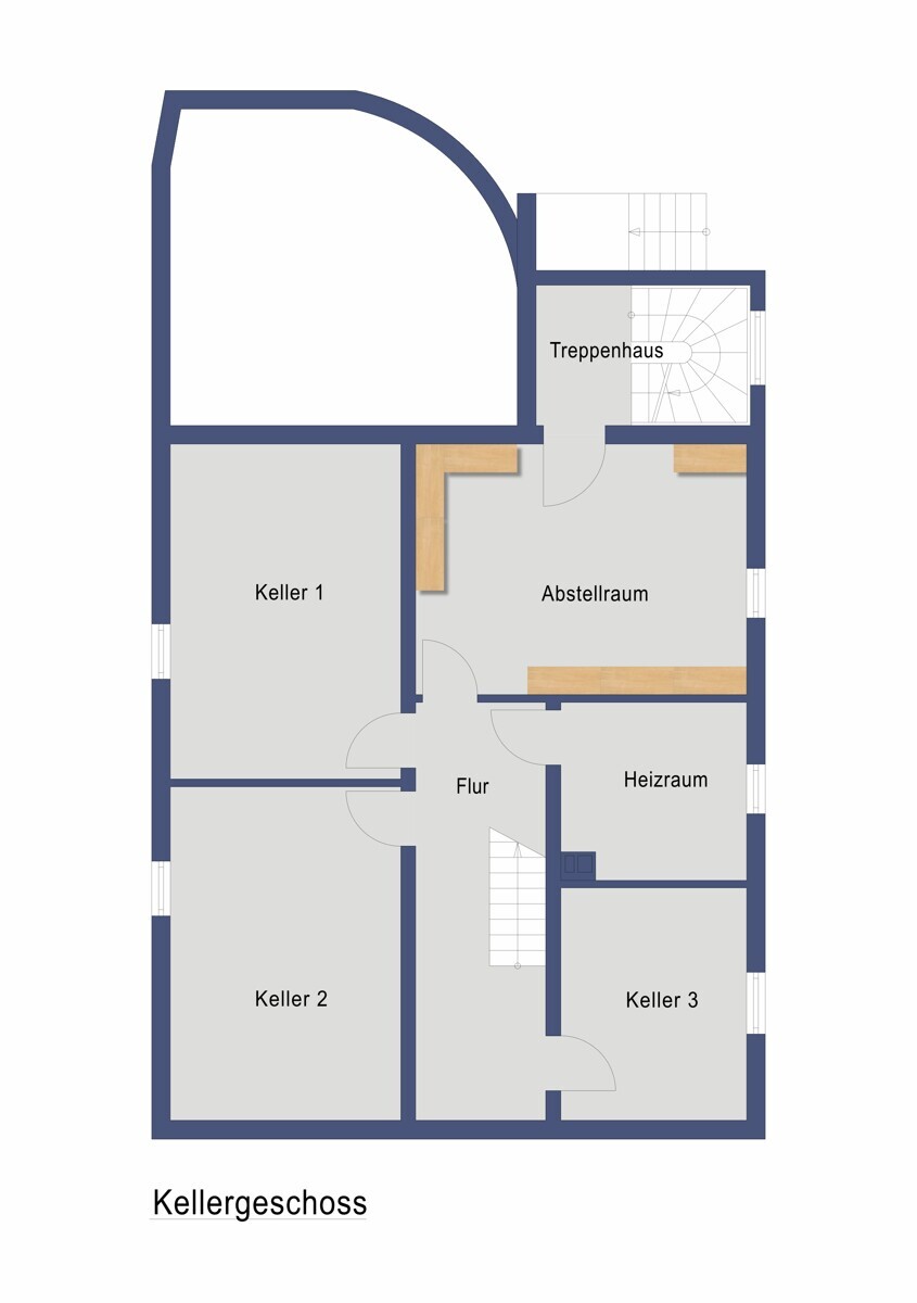 Grundriss Kellergeschoss (Nicht maßstabsgetreu)