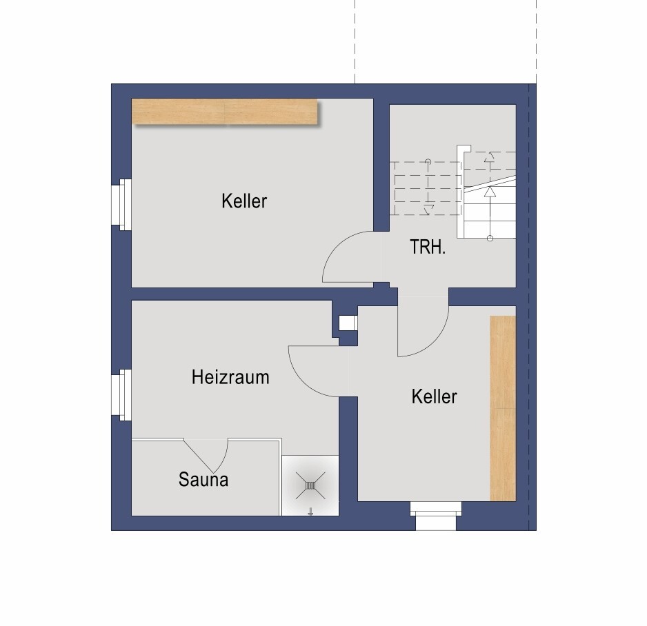 Grundriss Kellergeschoss (Nicht maßstabsgetreu)