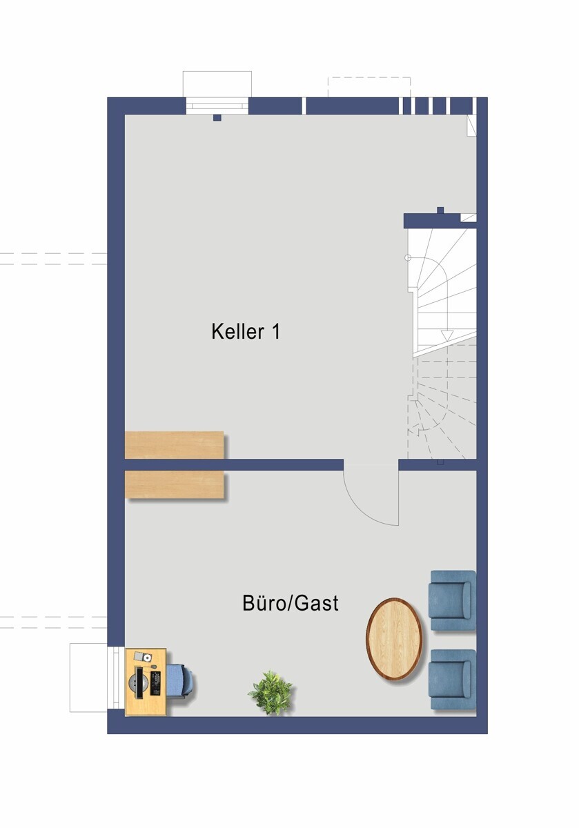 Grundriss_Kellergeschoss (Nicht maßstabsgetreu)
