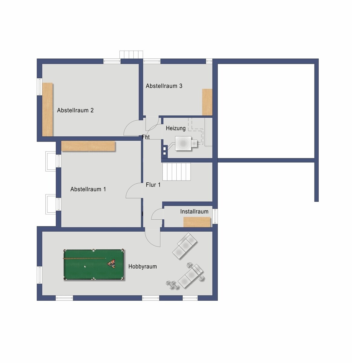 Grundriss Kellergeschoss (Nicht maßstabsgetreu)