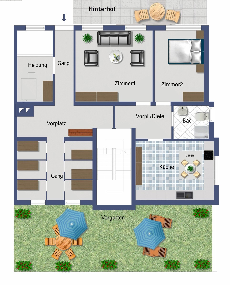 Grundriss (nicht maßstabsgetreu)