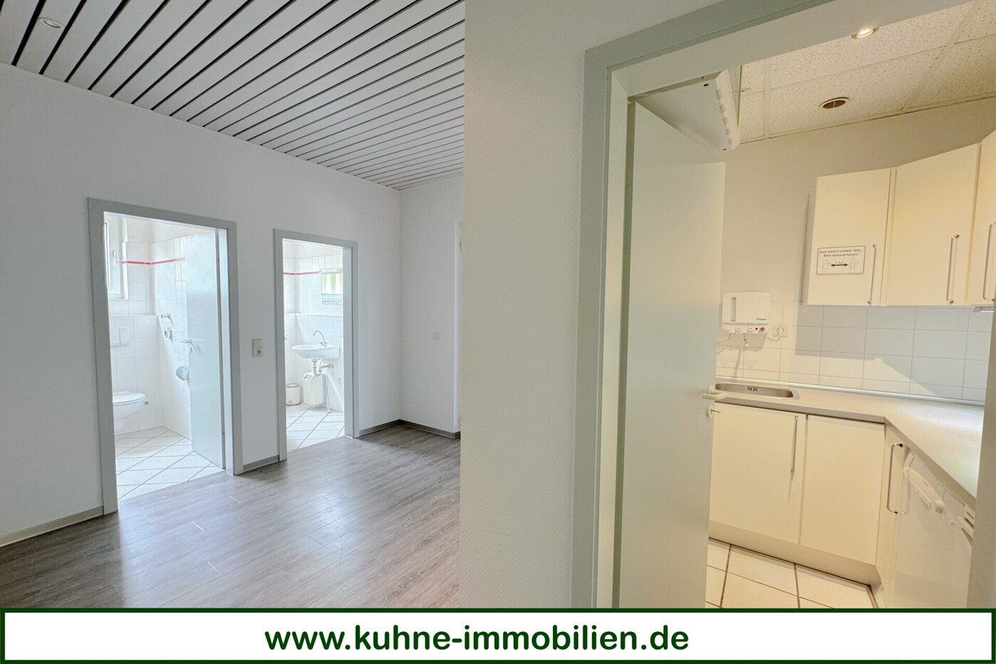 EIngangsbereich in den Büro´s mit Küche und WC-Anlage