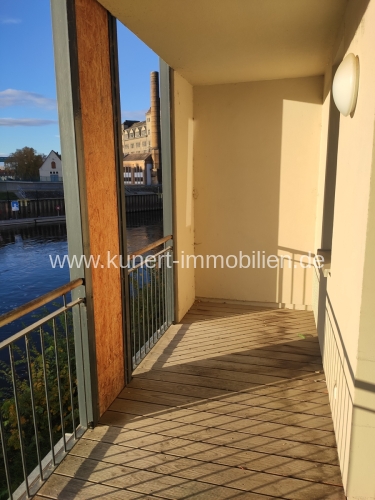 Balkon mit Saaleblick Vergleichswohnung 