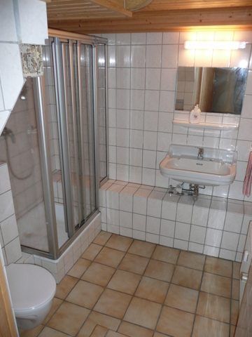 Shower bath used privately on the ground floor