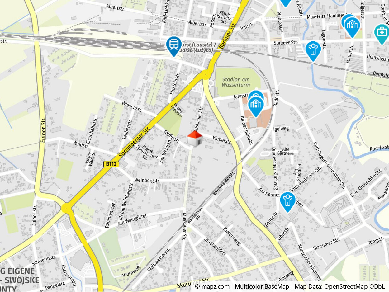 Lageplan Rosenstadt Forst