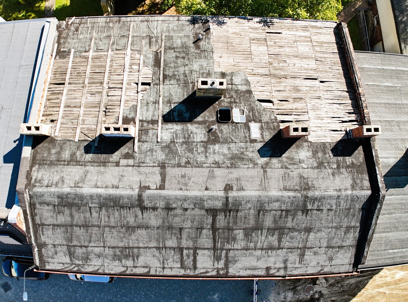 Ansicht auf das Dach