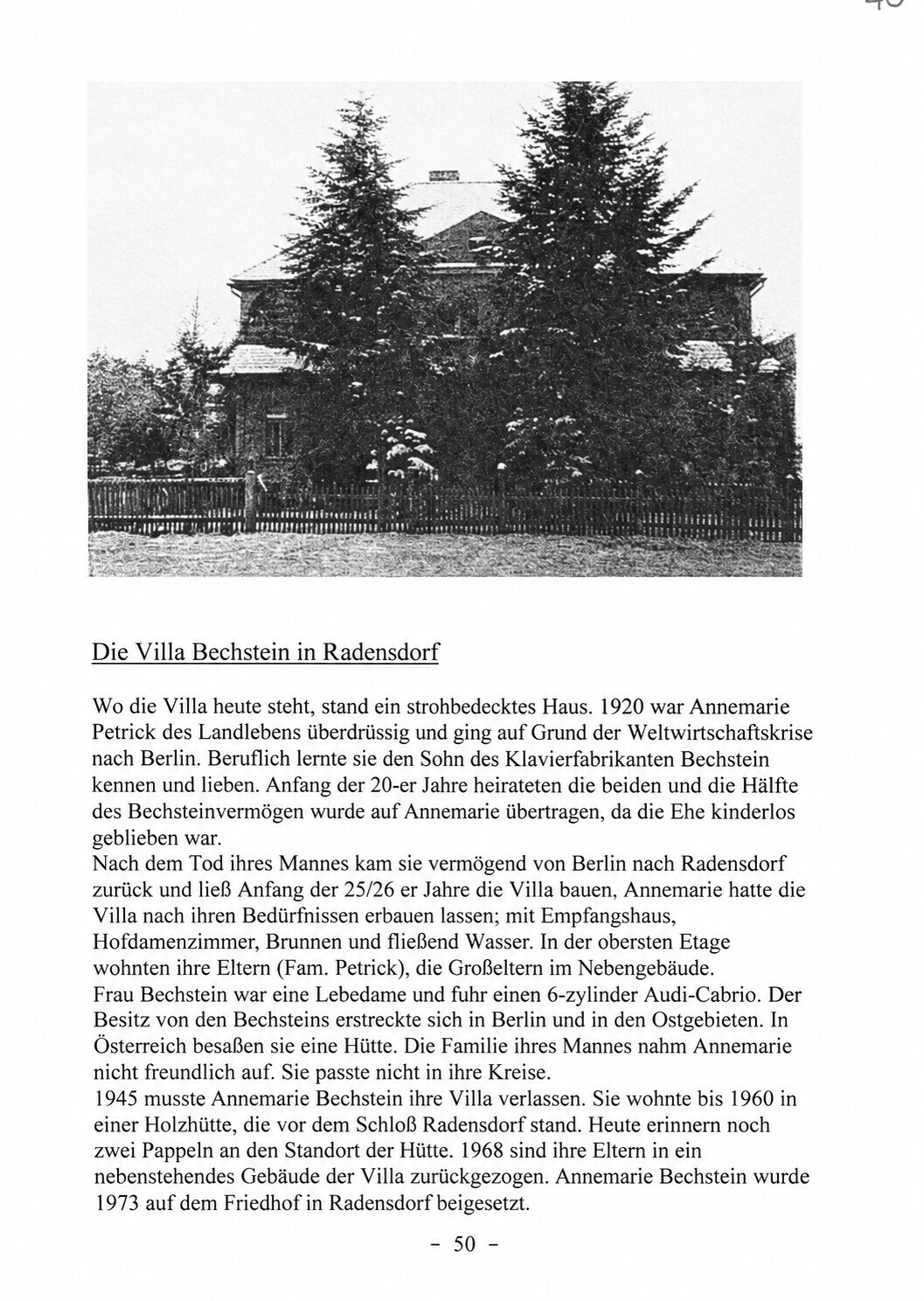Historische Villa Bechstein in Radensdorf