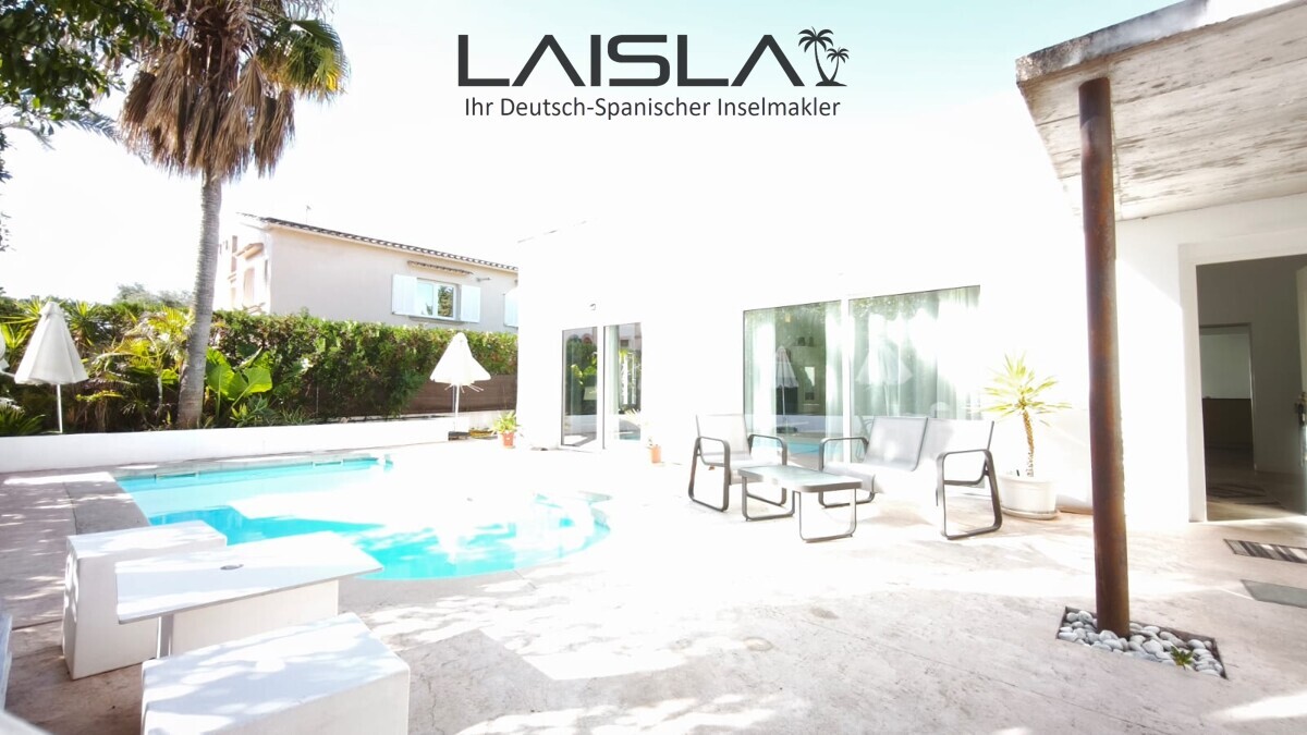Modernes Chalet mit Pool und Meerblick in Port Verd — Foto 26