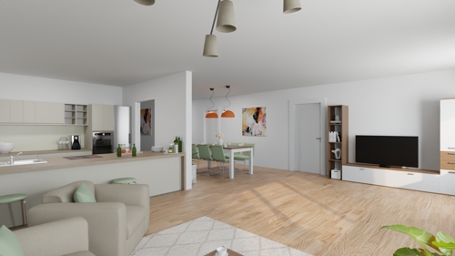 Wohnbereich-Visualisierung