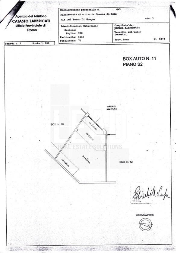 planimetria box Casale Ferranti